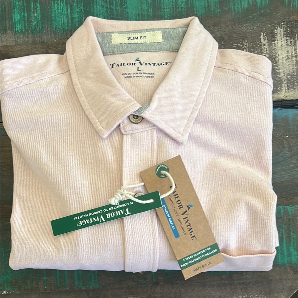 Tailor Vintage Light Pink Slim Fit Shirt